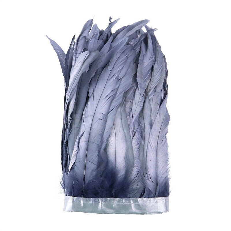 Diy Jewelry Accessories 25-30cm Rooster Tail Cloth With Colorful Skirt Decoration Performance Real Feather Clothing Accessories2