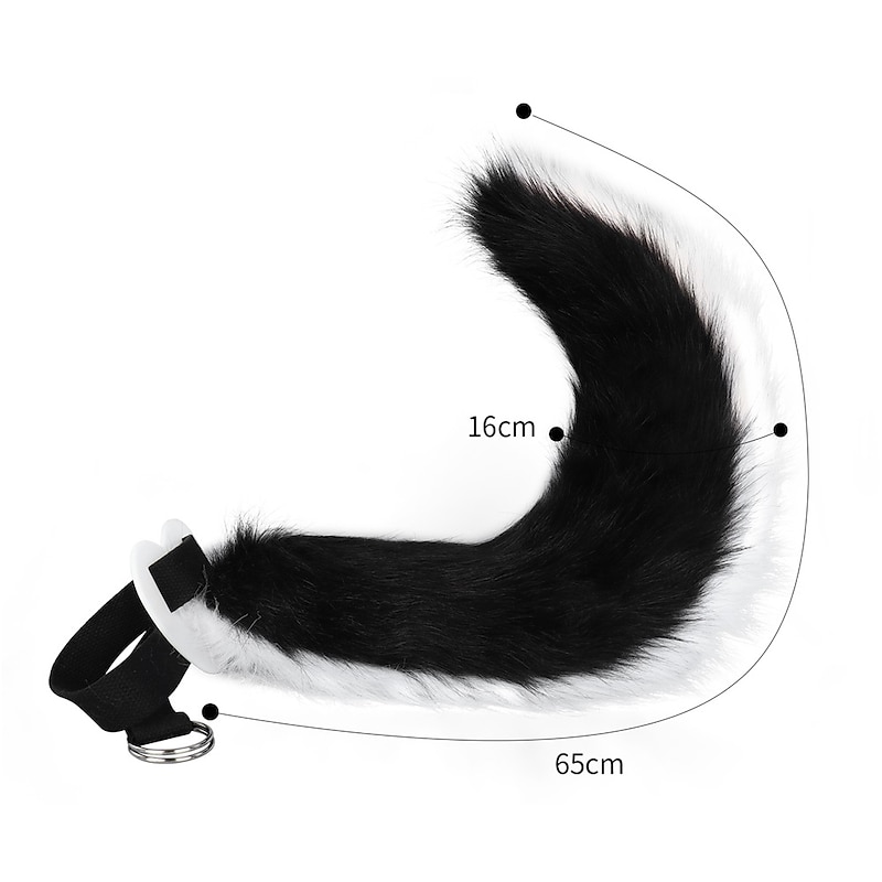 Anime Zones Fox Ear Headband Cos Plush Fox Tail Set Live Broadcast Anime Exhibition Dressing Props Cosplay Accessories2