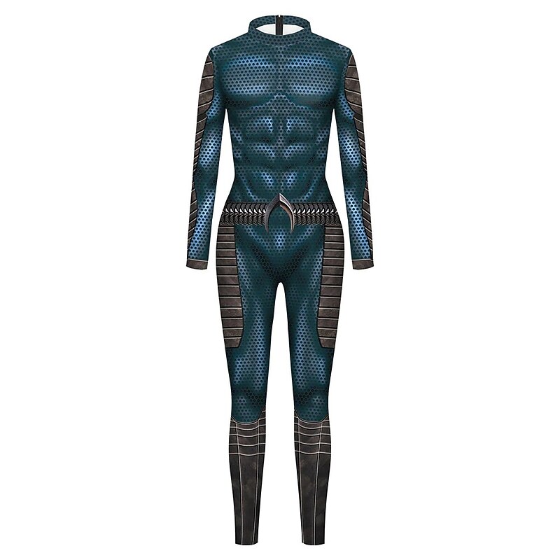Aquaman and the Lost Kingdom Aquaman Cosplay Costume One-Piece Anime Cosplay Movie Cosplay for Men's Women's Adults Kid's Masquerade3