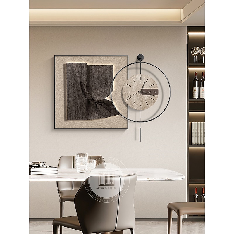 Wall lamp Clock 40/60/70/80cm Home Decoration Modern LED Wall Lamps Compatible with Study Living Room Bedside Bedroom 110-240V4