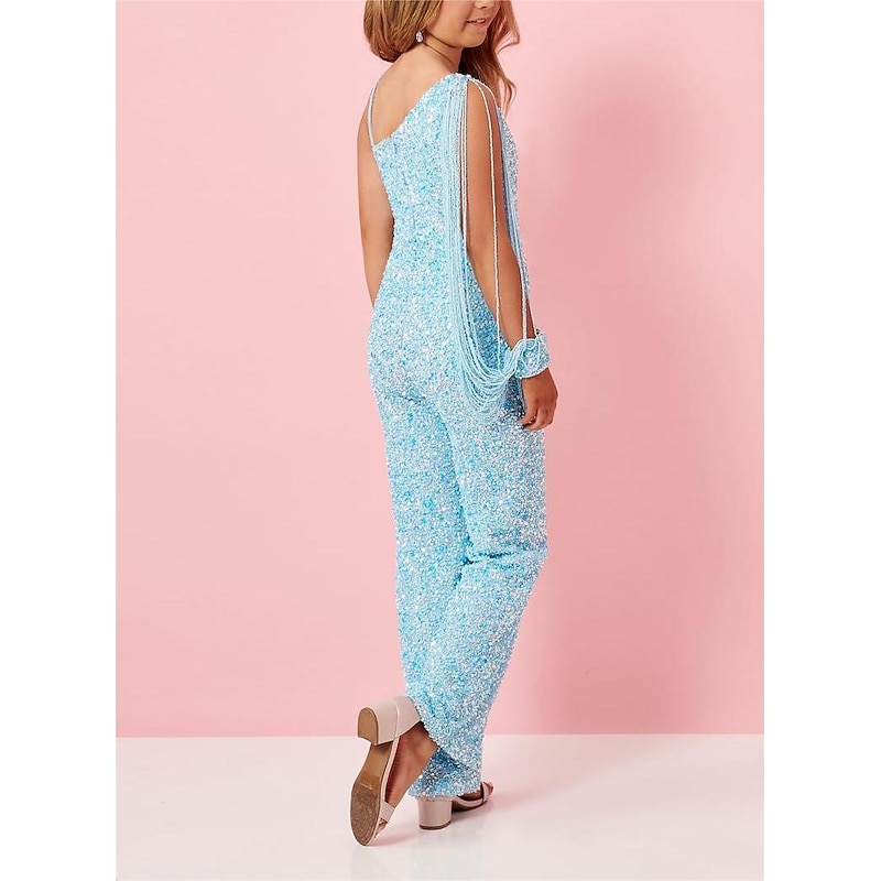 Jumpsuits Floor Length Flower Girl Dress Birthday Girls Cute Prom Dress Sequined with Tassel Star Fit 3-16 Years dress to impress2