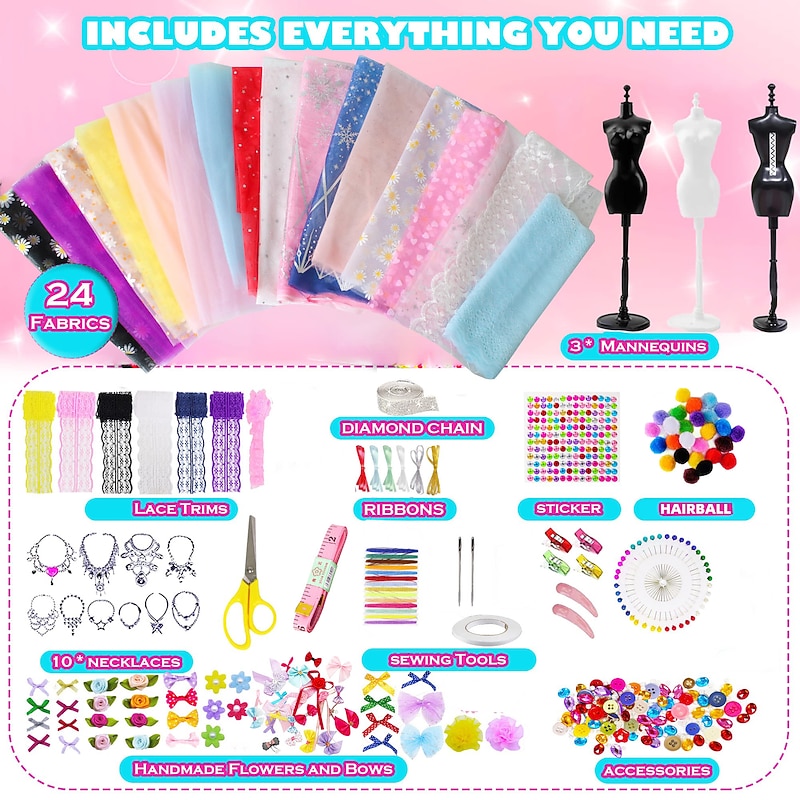 Children's Clothing Design DIY Doll Clothing Kindergarten Handicraft Class Creative Material Pack Clothing Fabric Tailor4