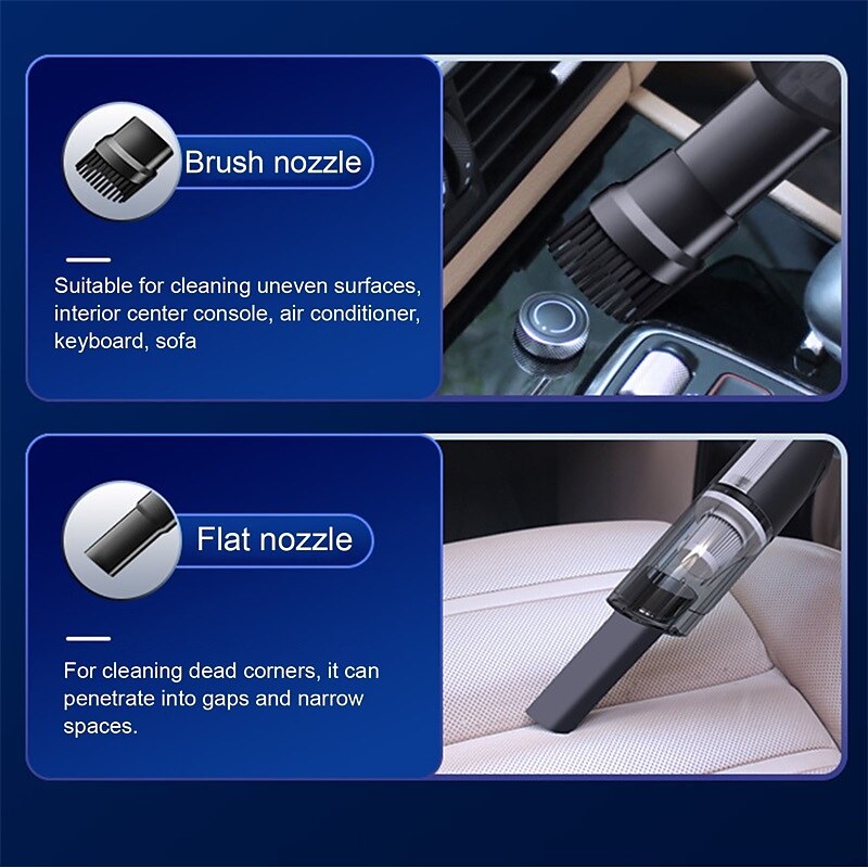 Car Vacuum Cleaner Wireless Car With Strong Suction 12000Pa Handheld Vacuum Cleaner Small Mini Rechargeable Home Vacuum Cleaner4