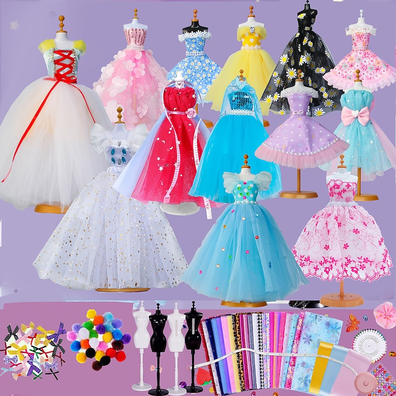 Children's Clothing Design DIY Doll Clothing Kindergarten Handicraft Class Creative Material Pack Clothing Fabric Tailor3