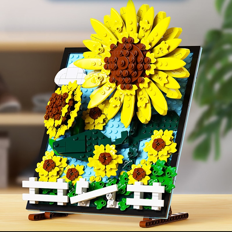 Build Your Own Exquisite Peach Blossoms Bouquet Home Decoration - Puzzle Building Blocks for Kids 8