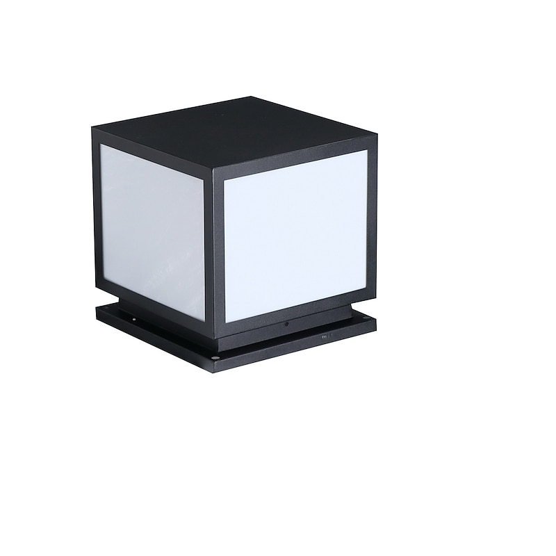 Outdoor Column Light IP65 E26 Waterproof Glass Column Light Outdoor Square LED Column Light Villa Courtyard Fence Landscape Column Light Aluminum Column Light4