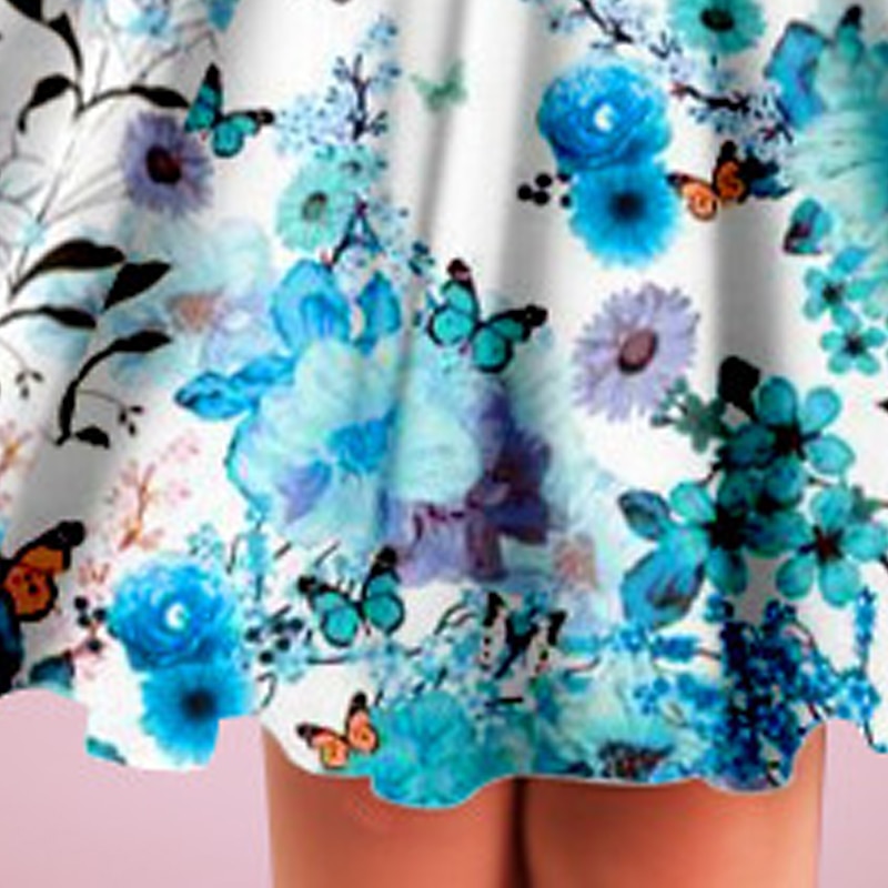 Easter Carnival Girls' 3D Floral Dress Pink Long Sleeve 3D Print Spring Fall Vacation Sports & Outdoor Daily Cute Casual Beautiful Kids 3-12 Years Casual Dress A Line Dress Above Knee Regular Fit4