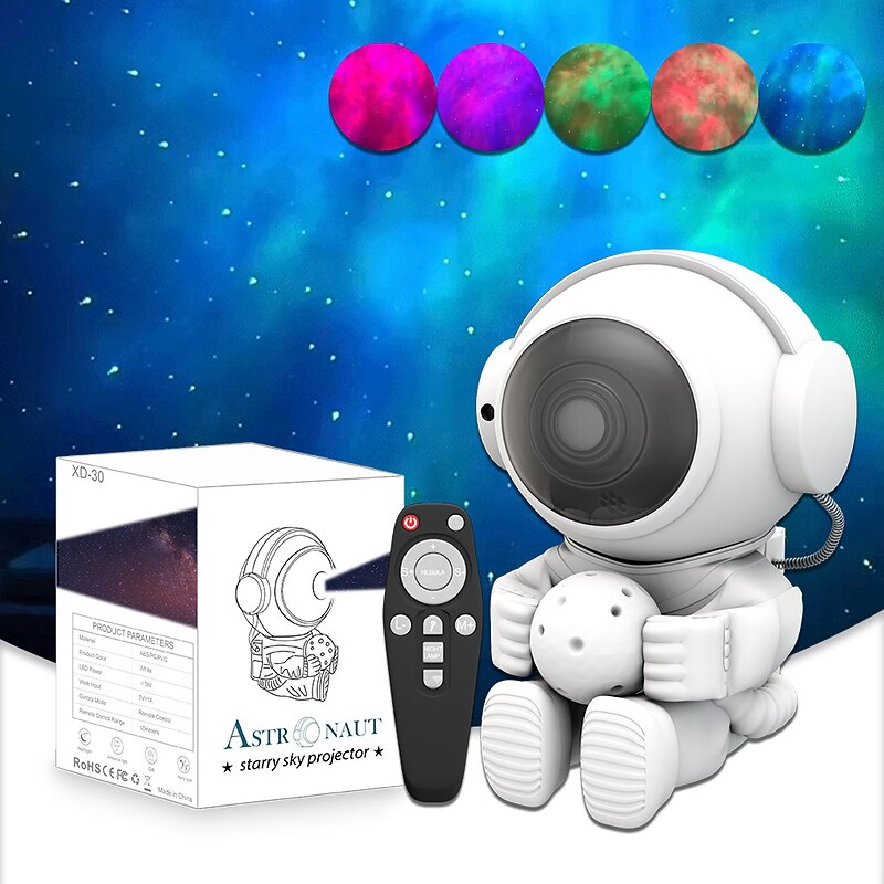 New Mini Astronaut Sky Light Colorful Projection Light Full Sky Star Atmosphere Night Light Usb Power Supply3