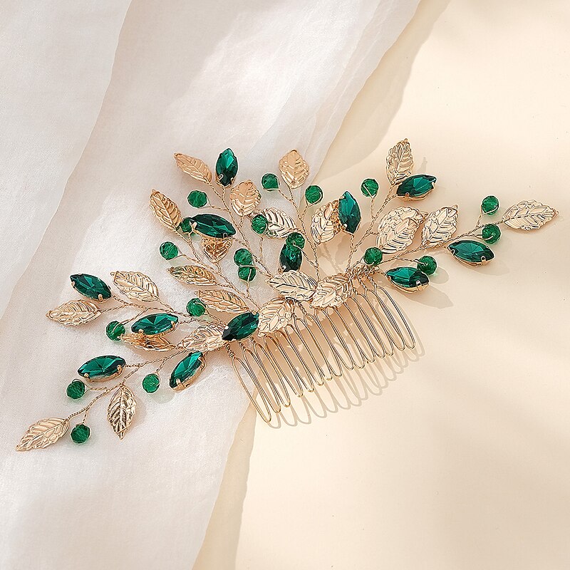 Hair Combs Headpiece Rhinestone Alloy Wedding Cocktail Elegant Luxury With Rhinestone Splicing Headpiece Headwear2
