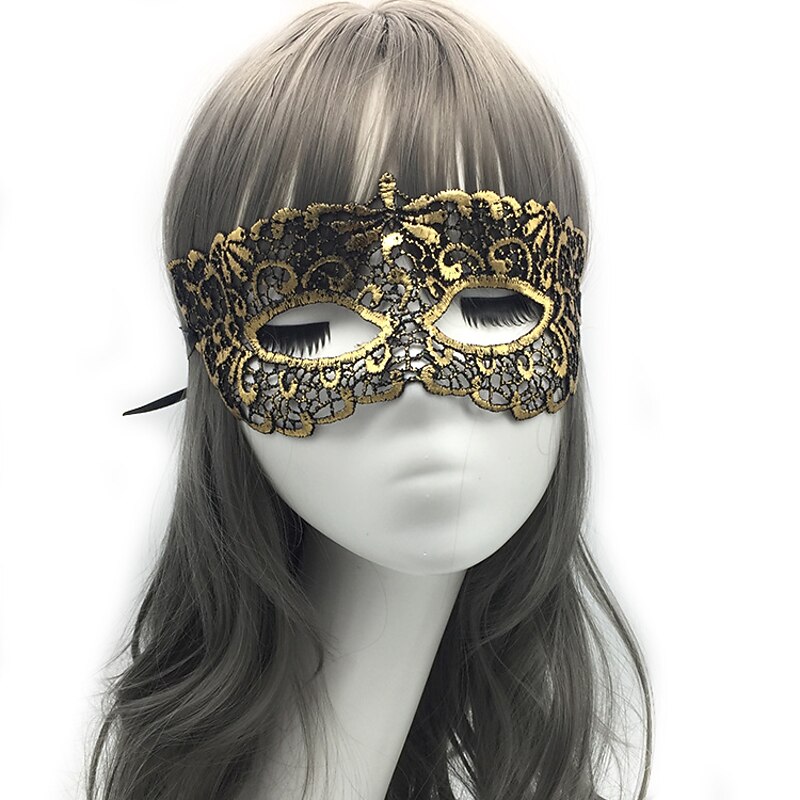 15 Pcs Hot Gold Lace Mask Party Makeup Ball Halloween Mask Half Face One eyed Fox Fun Eye Mask3
