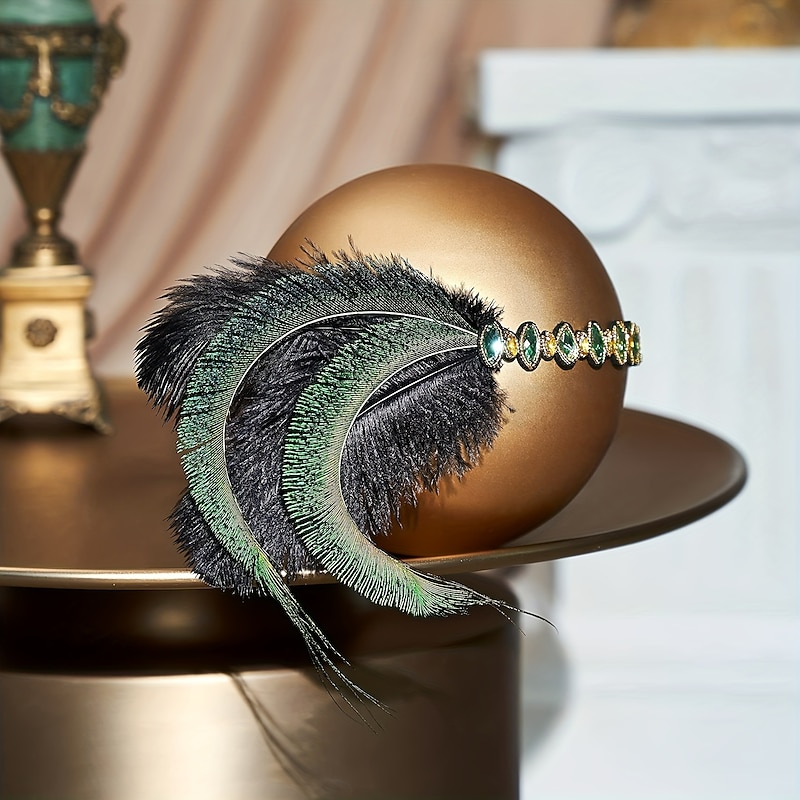Vintage 1920s The Great Gatsby Flapper Headband The Great Gatsby Wedding Guest Feather Fancy Dress Women's Halloween Carnival Masquerade Performance Wedding Wedding Guest Adults' Headwear All Seasons2