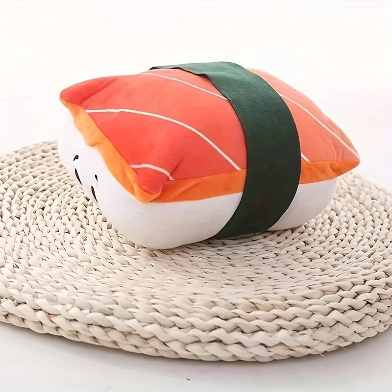 1pc Sushi Design Pet Grinding Teeth Squeaky Plush Toy DurableChew Toy For Dog Interactive Supply4