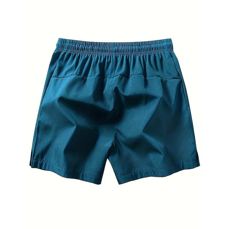 Men's Athletic Shorts Running Shorts Gym Shorts Sports Going out Weekend Breathable Quick Dry Running Casual Pocket Drawstring Elastic Waist Plain Knee Length Gymnatics Activewear Black Blue2