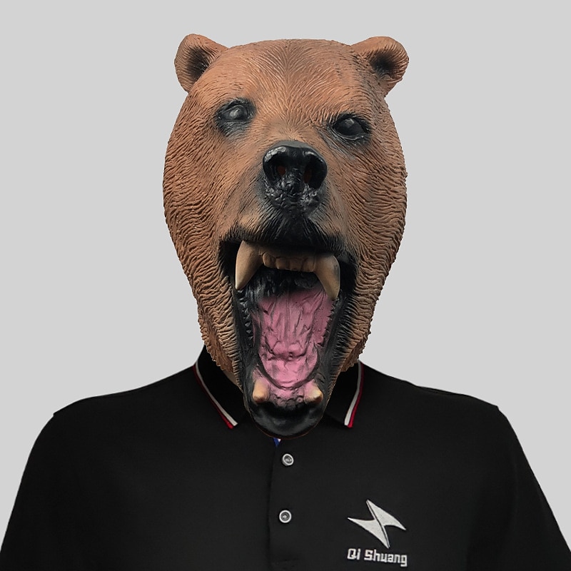 Carnival Funny Animal Series Five Head Masks Makeup Ball Cute Latex Headwear Halloween Party Performance Props 26