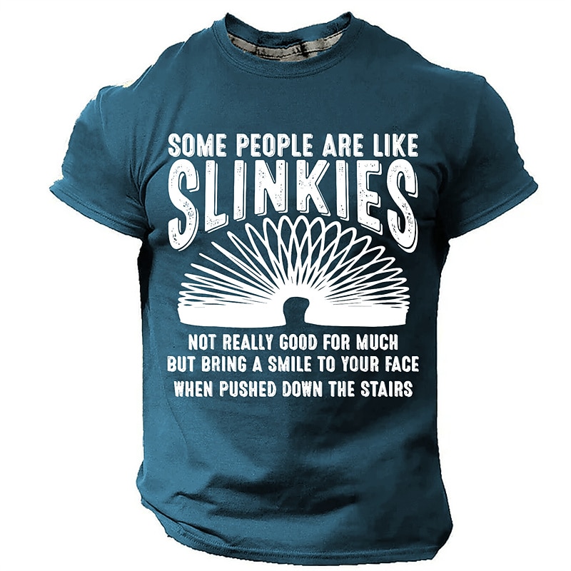 Men's Slinky T-Shirt - Dark Humor Graphic Tee for Sarcastic People