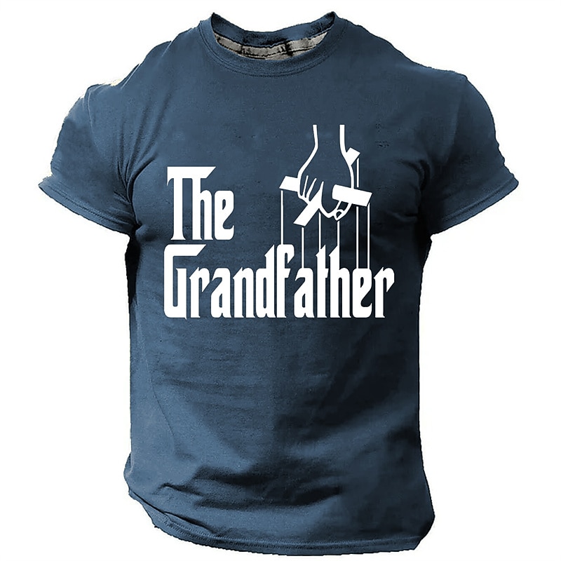 Men's Funny Grandfather Graphic T-Shirt, Godfather Parody Family Short Sleeve Design Tee2