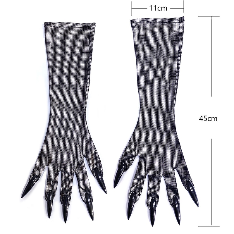 Cat Women Sexy Shiny Metallic Cat Mask Long Gloves Punk & Gothic Cosplay Costume Carnival Party Evening Club Outfits Accessories3