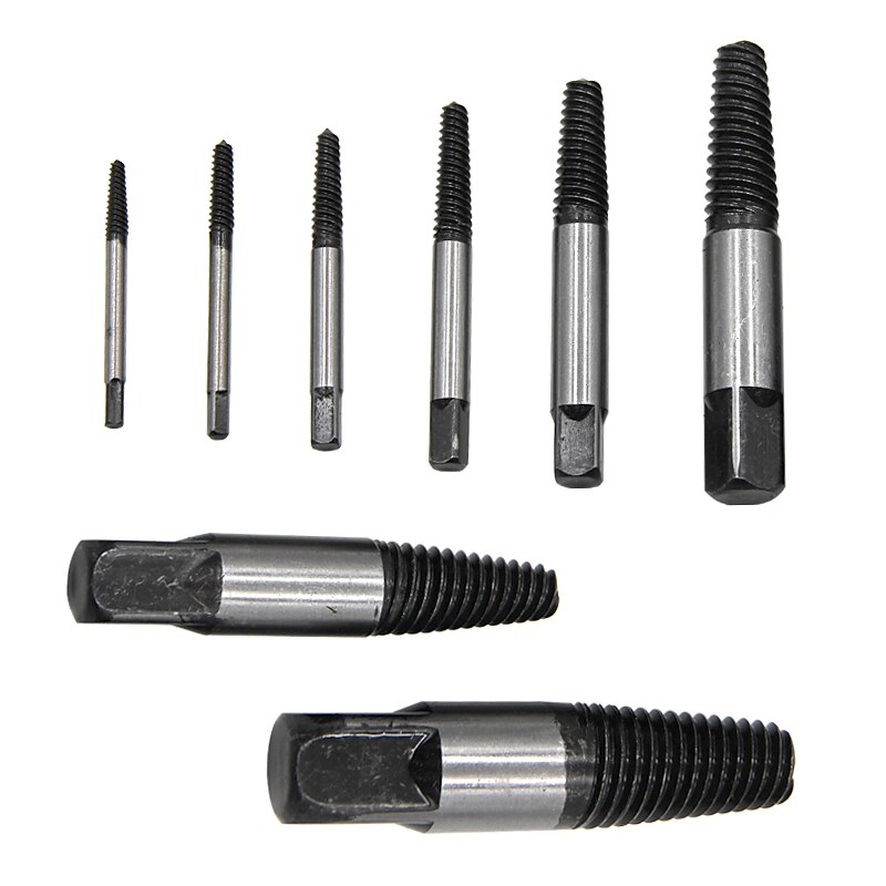 5/6/8Pcs Damaged and Stripped Screw Extractor Set, Broken Bolt Extractor and Broken Water Pipe Remover Set, Left Hand Spiral Removal Tool Kit with Storage Case2