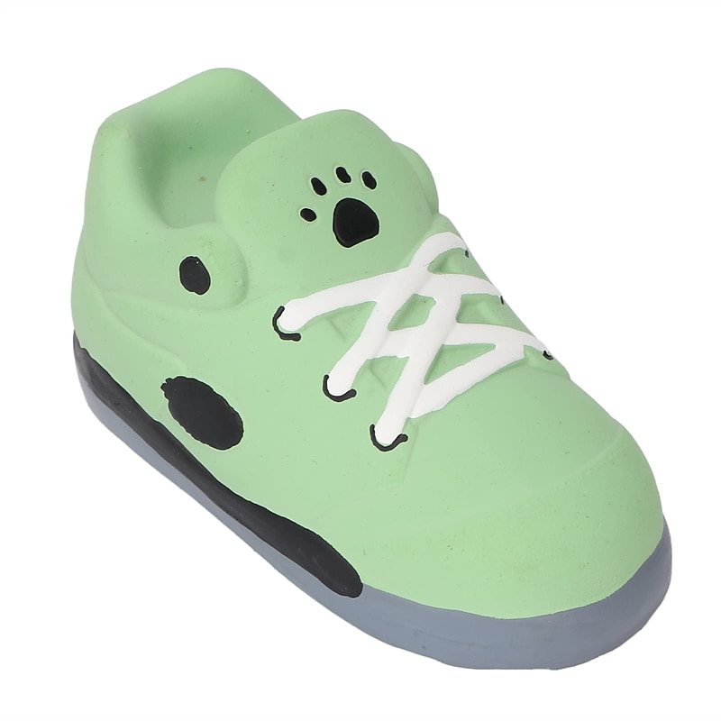 Latex Dog Toy Bite Resistant Attractive Shoe Shape Interactive Soft Squeaky Puppy Toy Rinse Cleaning Boredom Relief for Indoor