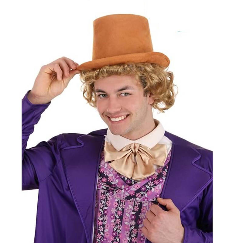 Willy Wonka and the Chocolate Factory Willy Wonka Wig for Men Carnival Wigs Halloween Wigs