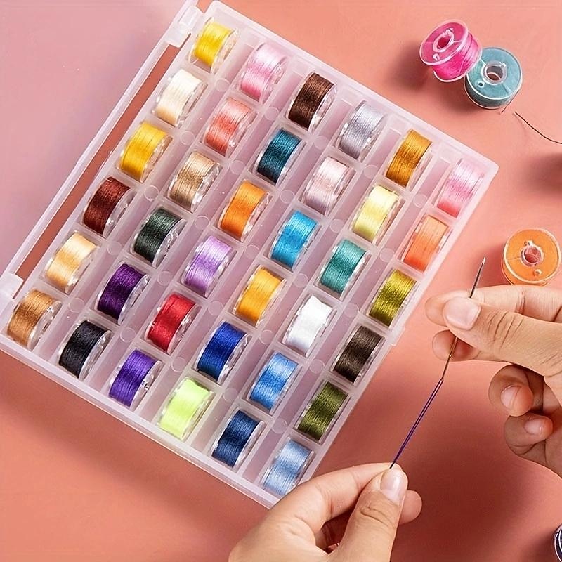 25/36pcs/set Bobbin With Sewing Thread, 25/36 Grids Boxed Color Bobbins, Practical Replacement Simple Installation Household For Sewing Machine4