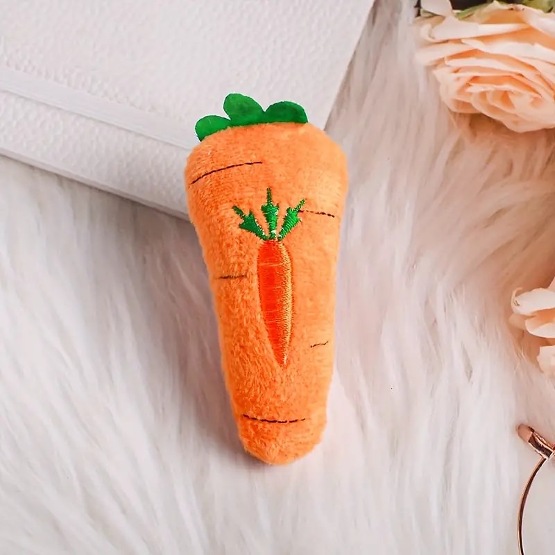 1pc Cute Carrot Cat Plush Toy - Interactive IQ Training Toy forPuppy Cats!