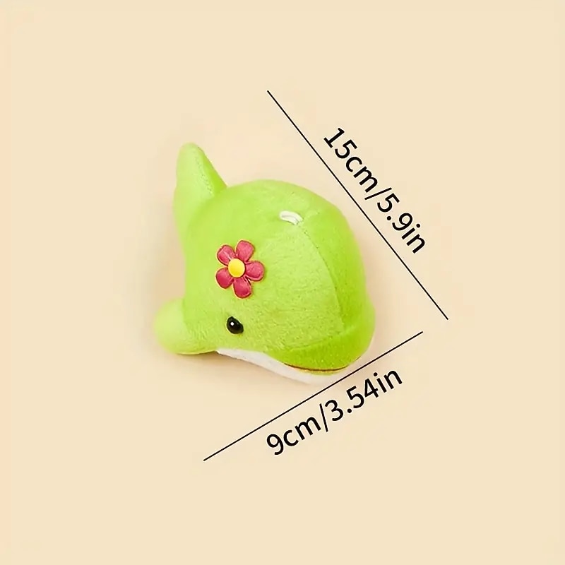 1pc Whale Design Pet Grinding Teeth Squeaky Plush Toy Durable Chew Toy For Dog Interactive Supply3