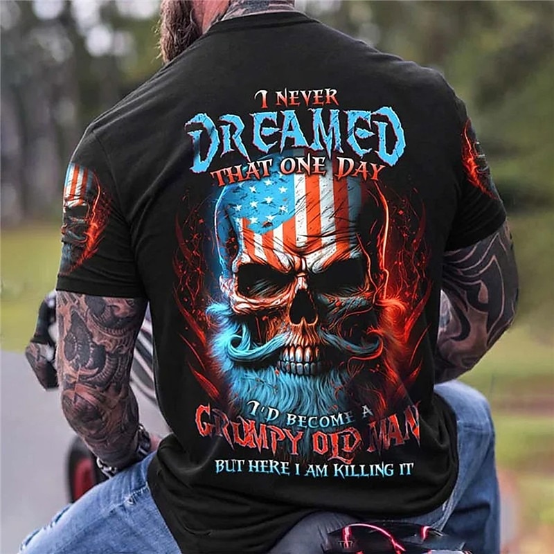 Men's Graphic Skull Hand T Shirt Tee Distressed T Shirt Short Sleeve T shirt 3D Print Crew Neck Shirt Vintage Fashion Designer Outdoor Casual Daily 1 2 3 Spring & Summer Clothing Apparel S M L XL 2XL4