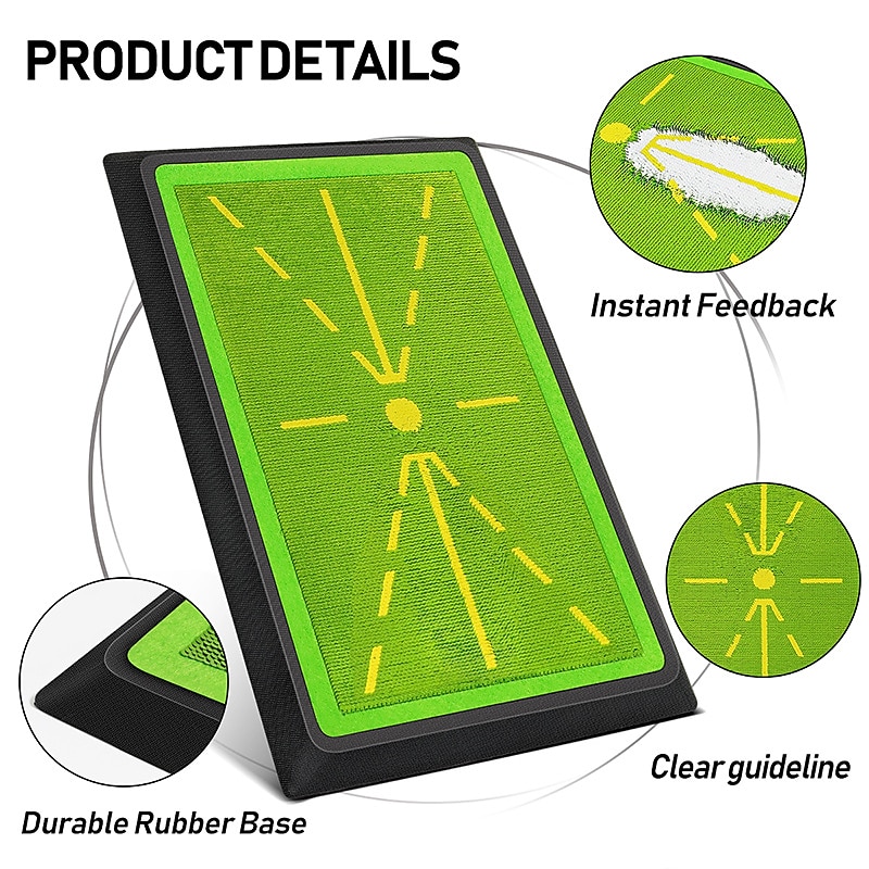 Golf Swing Practice Pad Trajectory Pad Hitting Pad Golf Ball Record Trajectory Bead Hitting Pad4