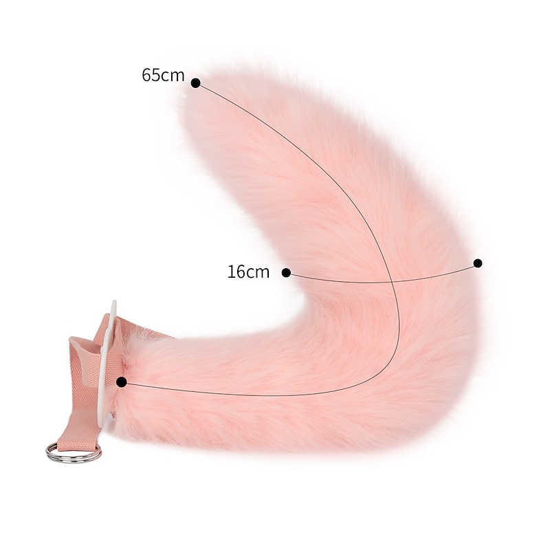 Hongxue Wolf Ear Hair Hoop Cos Plush Wolf Tail Fox Tail Set Cosplay Comic Exhibition Dressing Cosplay Accessories3