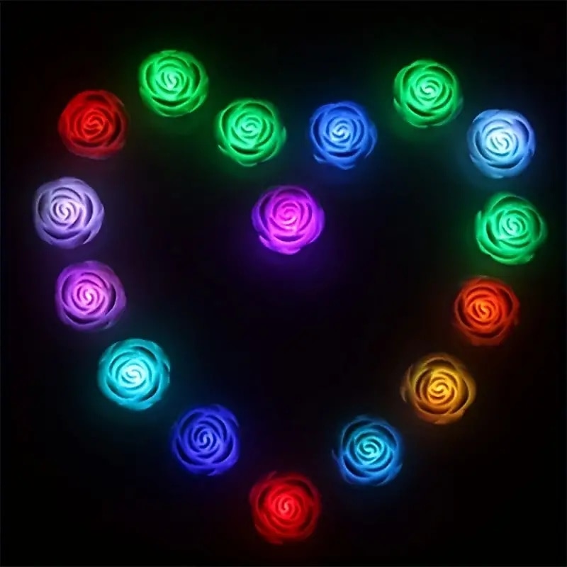 LED Rose Night Light Holiday Party Light Rose Valentine's Day Wedding Light Garden Decoration Night Light Rose.