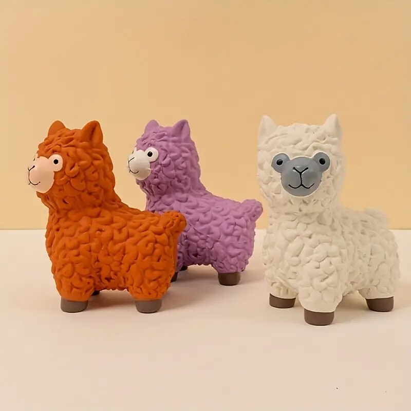 Alpaca Design Durable Dog Chew Toys Tough Squeaky Dog Grinding Teeth Toys4