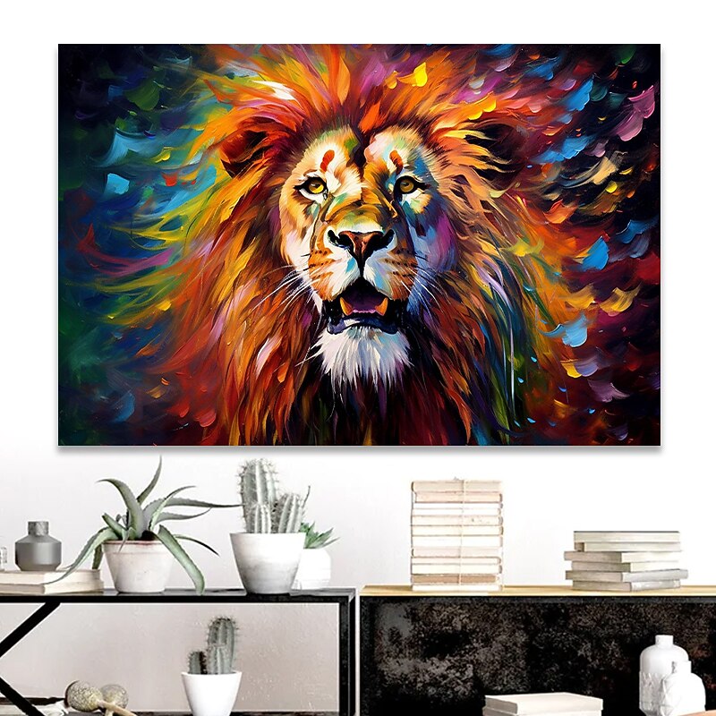 Animals Wall Art Canvas Majestic Lion Prints and Posters Pictures Decorative Fabric Painting For Living Room Pictures No Frame3