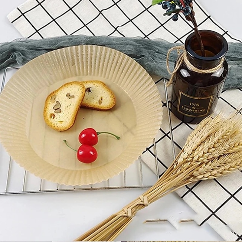 100PCS Special Paper for Air Fryer Liners Baking Oil-proof and Oil-absorbing Paper for Household Barbecue Plate Food Oven Kitchen Pan Pad3