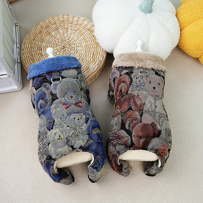 Dog Cat Coat Jacket Fashion Cute Winter Warm Soft Washable Comfortable Outdoor Sports Dog Clothing for Bichon Frise Poodle Pomeranian Baby Pet Papillon3