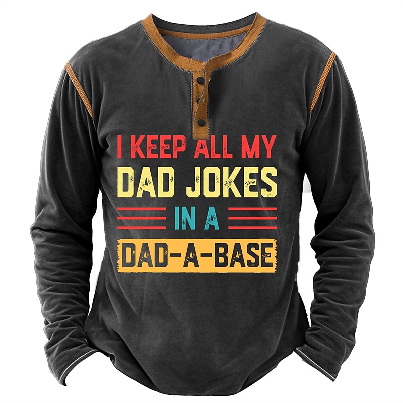 Men's Graphic Letter Henley Shirt Long Sleeve 3D Print Fashion Daily Casual Casual Holiday Going out Spring &  Fall Deep Purple Black Army Green Dark Blue Henley Henley T-Shirt2