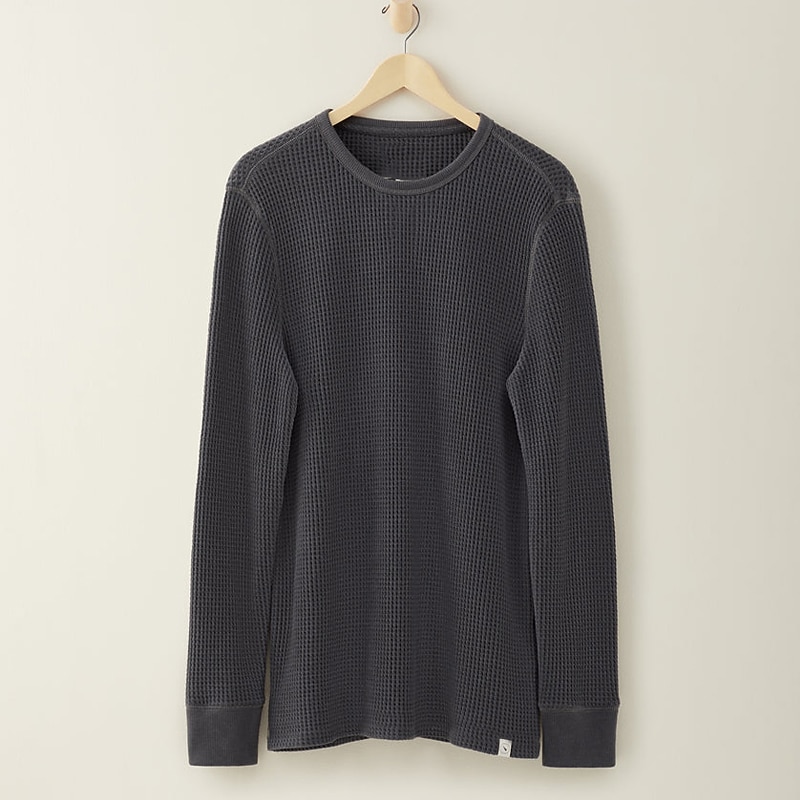 Men's Waffle Tee Waffle Shirt T Shirt Tee Top Long Sleeve Crew Neck Spring &  Fall Plain Fashion Designer Basic Vacation Street Going out Black Brown Beige Top Tee for Men3