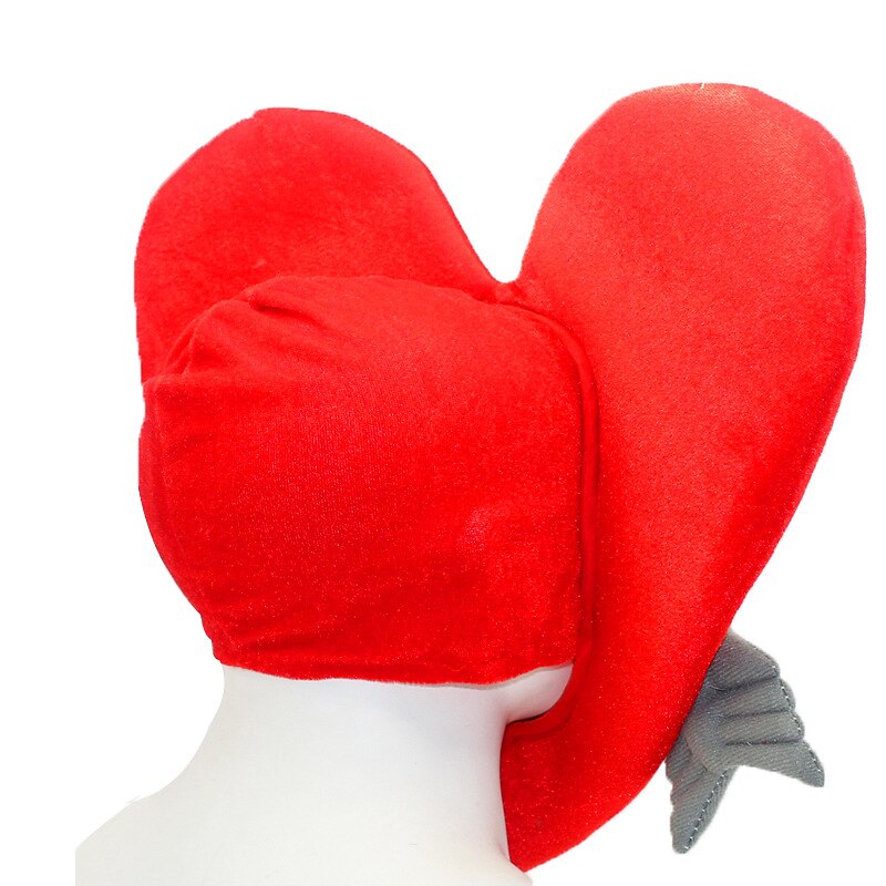 Valentine's Day Cartoon Love Peach Plush Head Cover Funny Cupid Arrow Warm Hat Party Performance Photography Prop4