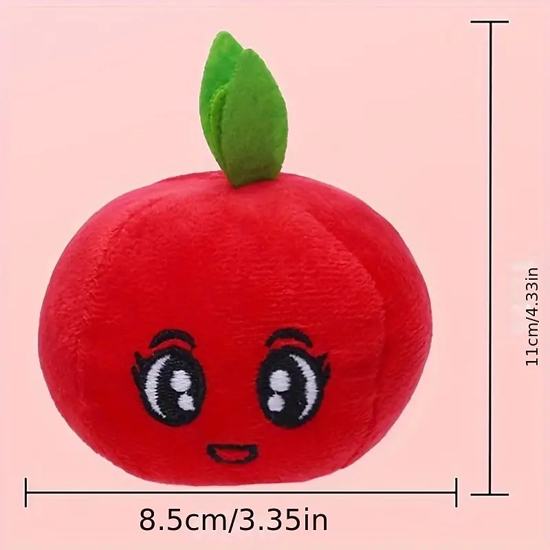Apple Design Pet Grinding Teeth Squeaky Plush Toy Durable Chew Toy For Dog Interactive Supply2