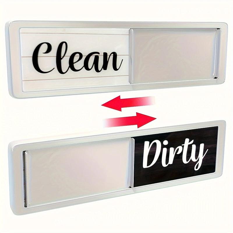 1pc Universal Dishwasher Magnet - Strong Clean Dirty Indicator for Kitchen Organization and Home Decoration.