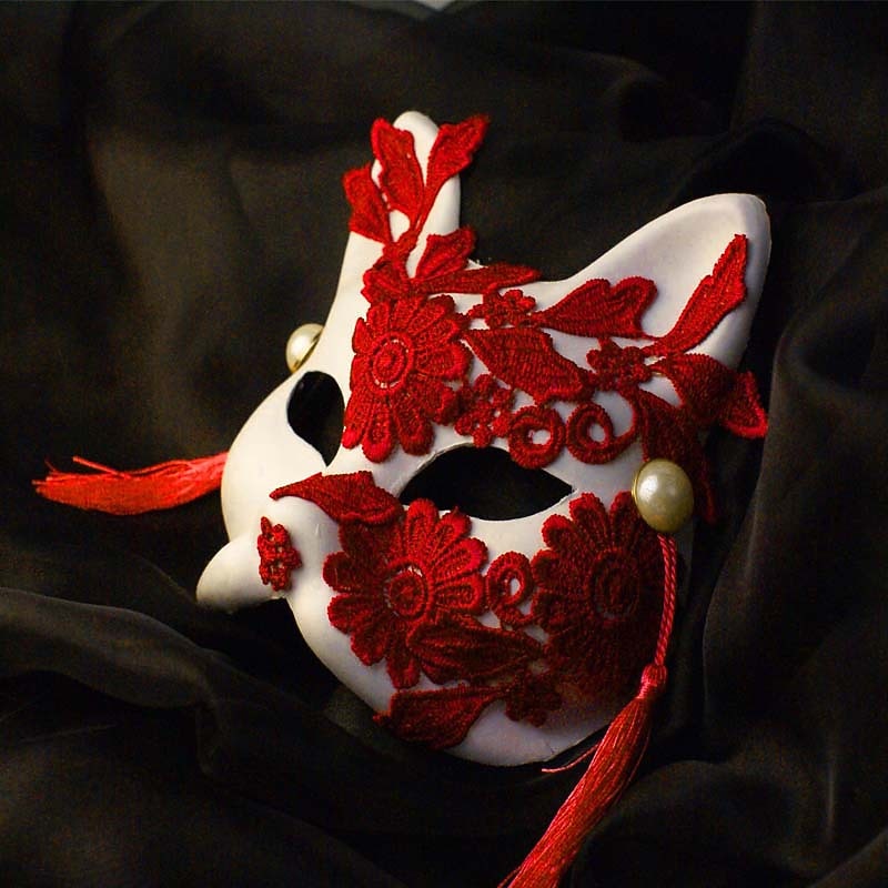 Venice Carnival Cat Mask Black Masquerade Graduation Party Accessories Women Elegant Halloween Cosplay Masks3