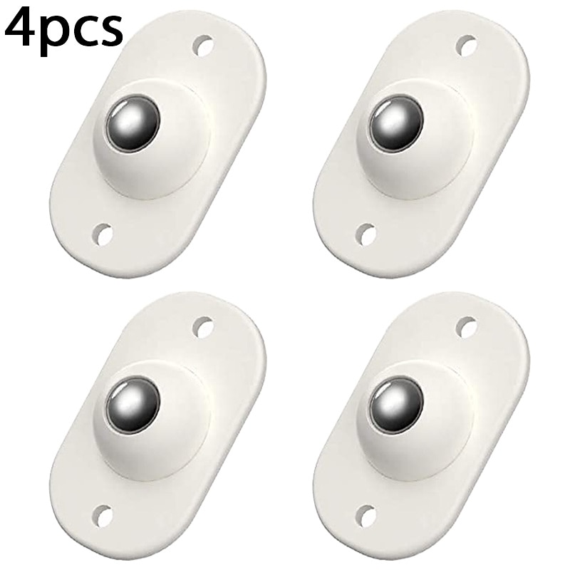 4/12pcs Self-Adhesive Caster Wheels Mini Swivel Wheels Stainless Steel Paste Universal Wheel 360 Degree Rotation Sticky Pulley For Bins Bottom Storage Box Furniture Trash Can3