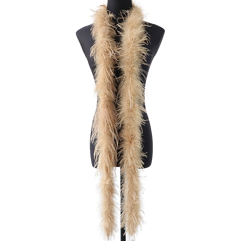 Ostrich Feather Hat Clothing Decorative Materials Accessories Dresses Scarves Accessories Ostrich Feather Hair Strips4