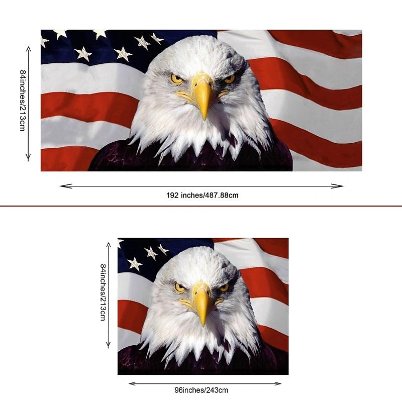 4th of July American Eagle Outdoor Garage Door Cover Banner Independence Day Large Backdrop Decoration for Outdoor Garage Door Home Wall Decorations Event Party Parade2