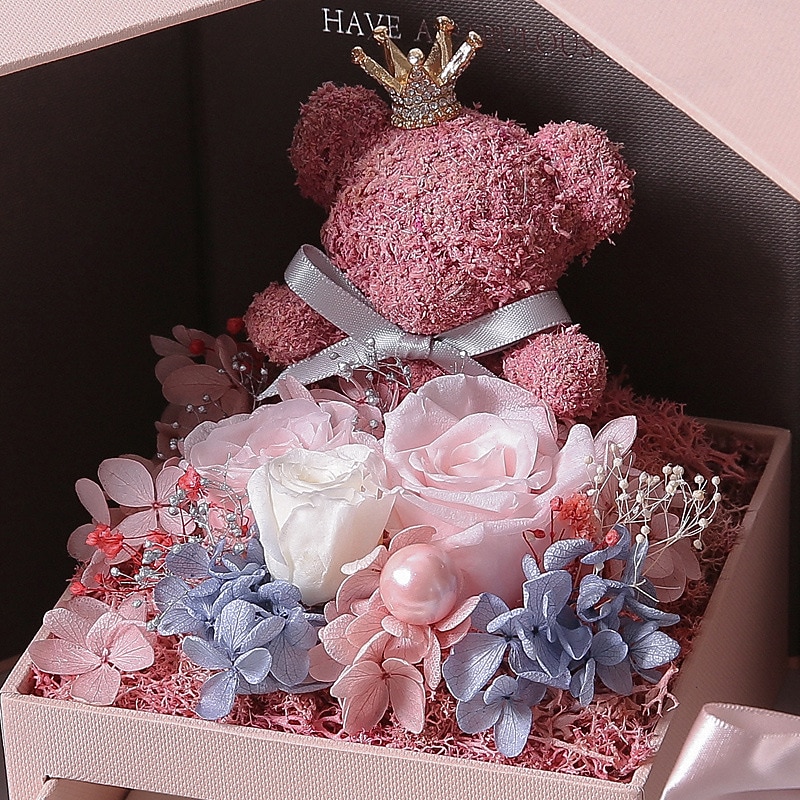 Valentine's Day Creative Gift Eternal Flower Rose Gift Box Birthday Gift Preserving Fresh Flowers(only box)