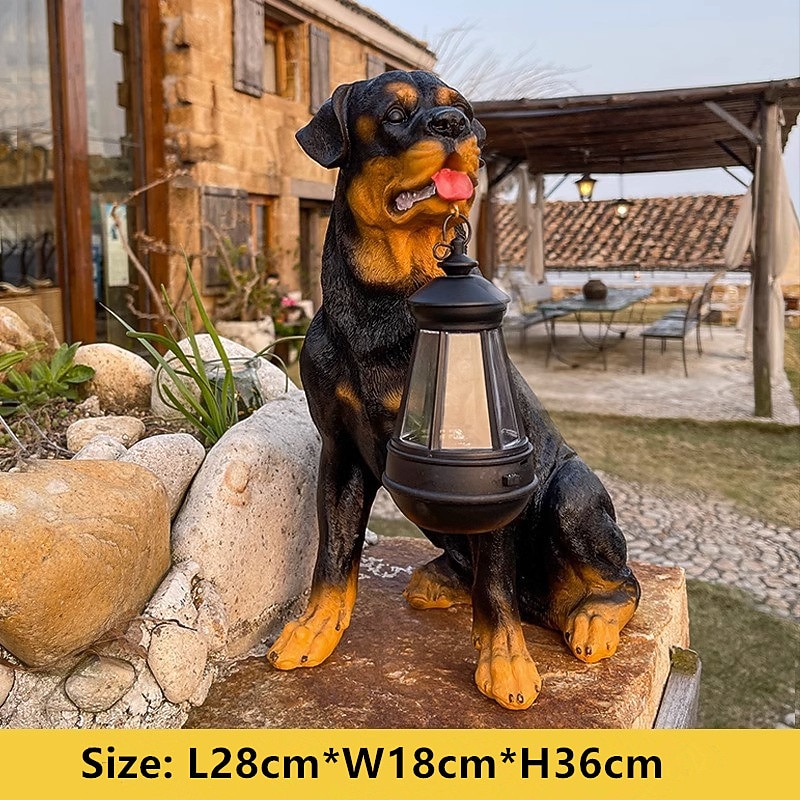 Dog Solar Lights Outdoor Waterproof Dog Garden Decor Solar Garden Lights Outdoor Waterproof Decoration Landscape Arrangement Lawn Lamp Outdoor Ornaments4