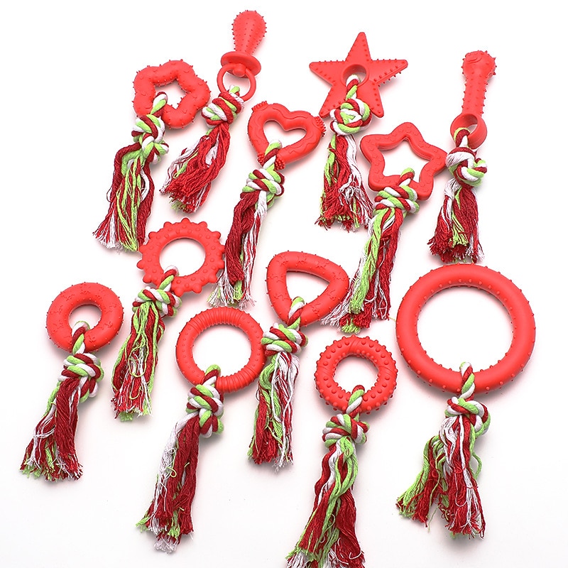 Ball Chew Toy Ball Launchers Interactive Toy Ropes with Durable Pet Exercise Pet Training Teething Rope Toy Teething Toy for Dog Cat Kitten Indoor Outdoor Pet Play