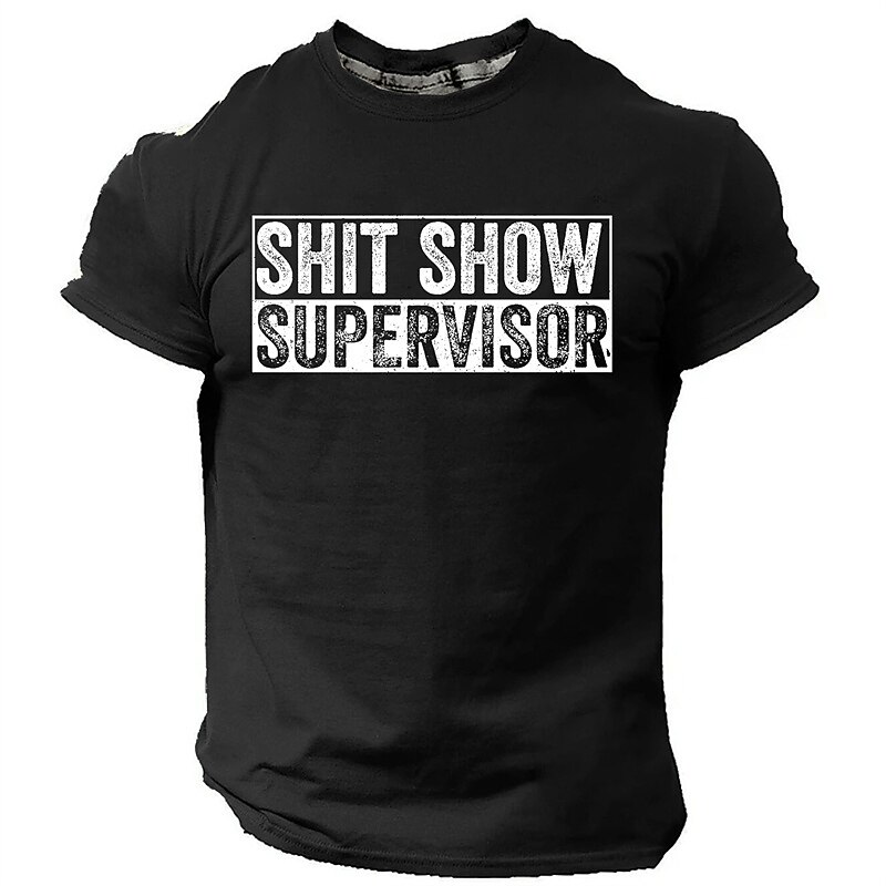 Men's 'Shit Show Supervisor' Funny Work & Office Humor Graphic T-Shirt