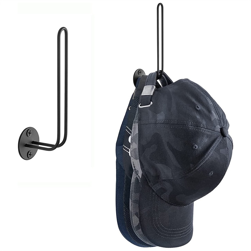 Hat Rack For Baseball Caps Adhesive Hat Hooks Storage Cap Organizer No Drilling Hat Holder Wall Cap Hanger For Door Closet