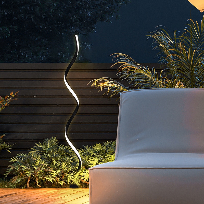 Outdoor LED Post Light Creative Twisted Seaweed Shaped Waterproof LED Modern Lawn Lights2